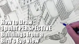 How to Draw 1 point Perspective Buildings from a Bird's Eye View