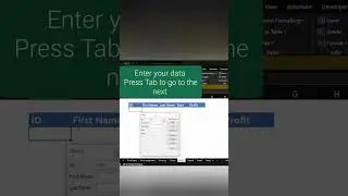 Inputting Data in Excel: #viralshort #viralvideos  #contenttips  #fypシ  #exceltricks #shortcuts