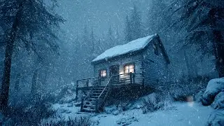 Intense Winter Blizzard & Howling Wind | Cozy Cabin Ambience for Sleep and Focus