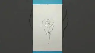 Love Rose Drawing #shorts #drawing #satisfying