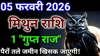 मिथुन राशि 5 फरवरी 2026 पैरों तले जमीन खिसक जाएगी, 1 गुप्त राज सुनकर #mithunrashi