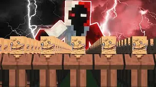 100 Villagers on Entity 404 Island in Minecraft