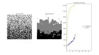 Complexity and Entropy of a Coffee-Cream Automaton