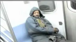 Rat on NYC Subway Crawls on Man