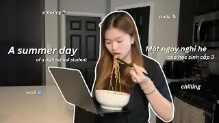 A summer day of a high school student 🎧🍜| Một ngày nghỉ hè của học sinh cấp 3 ở Mỹ | Jenna Berry✨