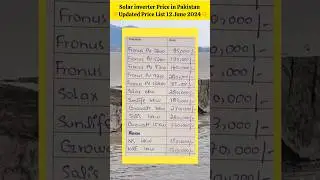 Solar inverter Price in Pakistan 12/06/2024