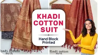 khadi cotton suit #handblockprinted #newcollection #handloom #salwarsuit #fabric #dressmaterials
