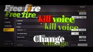 Free fire kill voice change 2025❤️&zwj;🔥