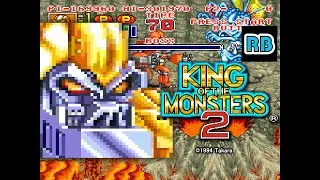 1994 [60fps] SNES King of the Monsters 2 Cyber Woo Hard ALL (bad ending)