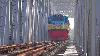 Subarna Express (Suborno Express) train running with China made white air-brake coaches