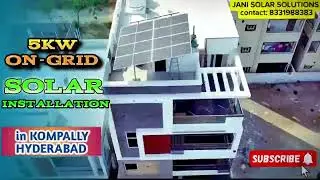 5kw ON-GRID SOLAR System | Topcon panels  | Kompally #solar #renewableenergy