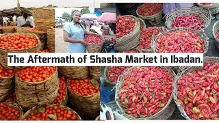 THE AFTERMATH OF SHASHA MARKET AFTER THE ETHNIC CLASH BETWEEN  YORUBA AND HAUSA TRADER'S IN IBADAN.