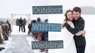 We got married is the snow! OUTDOOR winter wedding