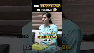 SRISHTI DABAS |UPSC Topper 2023 |  #IASExam#99notes #SrishtiDabas #rank6 #srishtidabas