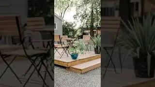 Budget Friendly Backyard Patio Ideas  Cozy Wooden Deck & Gravel Design #BackyardPatio #WoodenDeck