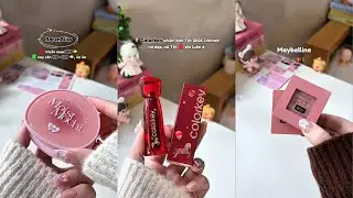 [Shopee Haul] Unboxing Đồ Makeup,Skincare Cho C&aacute;c N&agrave;ng:Son Watery Tint,Phấn M&aacute; Hồng,Tẩy Tế B&agrave;o Chết