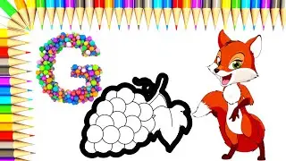 Learn the colorful  letter G for kids/Alphabet song/Abcd/Step by step/ABCDEFG