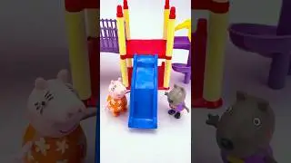 ASMR Peppa Pig Peppa's Playground Playset Videos | Relaxing Toy #asmr #shorts #slide