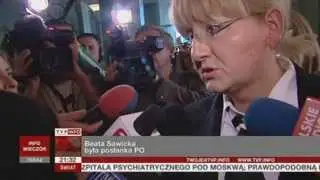 Beata Sawicka uniewinniona - pozostaje odpowiedzialność etyczna (TVP Info, 26.04.2013)