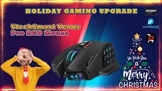 Unwrap the Magic of UtechSmart Venus Pro RGB Wireless MMO Gaming Mouse 🎮 | Festive Gaming Gift!