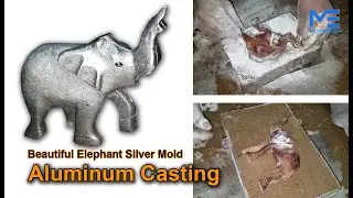Aluminum Casting Elephant, Aluminium Elephant Mold Cast, DIY, Animal Casting, Elephant Silver Cast,