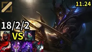 Zed Mid vs Akali - KR Grandmaster | Patch 11.24