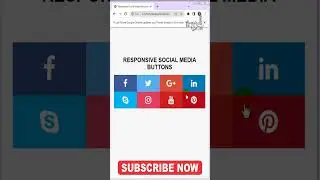 Responsive Social Media Icons   HTML5 CSS3 Responsive Social Media Buttons Short