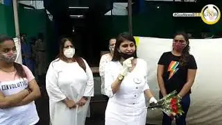 GPMC President Pratima along with her team Felicitated ponda police front line worrier