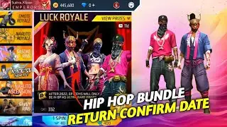 Hip Hop Bundle Return Confirm date | Hip Hop Bundle Return Kab Aayega | Free Fire New Evo Bundle