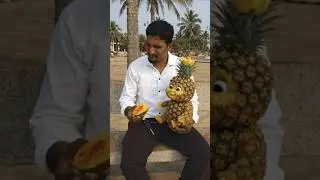 eating sour pineapple #eatingprank #funnyvideo