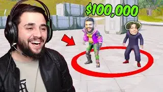 اخر شخص الكاه بلدائرة يربح 10.000$ في ببجي موبايل !! 😂😂