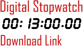 #015 Stopwatch Digital Timer 13 minutes counter with download link