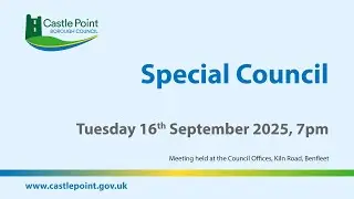Special Council - Tuesday 16 September 2025