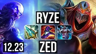 RYZE vs ZED (MID) | Rank 3 Ryze, 12/2/10 | TR Grandmaster | 12.23