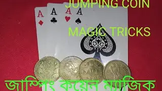 Jumping coin magic tricks with tutorial