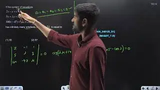 If the system of equation 24 JAN 2025 SHIFT-1 JEE MAIN PYQ