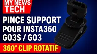 Pince Support pour Insta360 GO3S /GO3 360&deg; Clip Rotatif pour Sangle Sac &agrave; Dos Fixation Quick Release