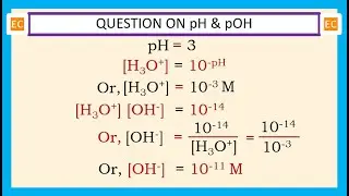 OQV NO &ndash; 330 Determine the OH- ion concentration in a solution whose pH = 3.