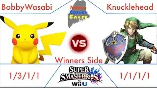 NCS December Tourney - BobbyWasabi (Pikachu) vs. Knucklehead (Link) - North Corner Smash