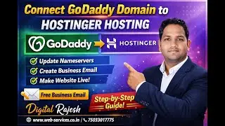 How to Connect GoDaddy Domain with Hostinger Hosting | Complete Step Guide | Setup Business Email