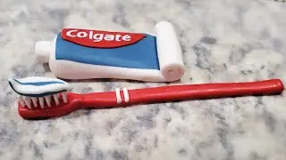 Edible Toothbrush And Toothpaste From Fondant #shorts #design