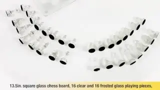 Ideal Checkmate Glass Chess Set