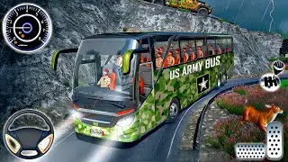 Army Bus Simulator : US Trasport Duty Driver - Offroad Bus Military Squad Driving: Android Gameplay