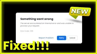 ZOOM - Something Went Wrong - The Server Encountered an Internal Error an d was Unable To Process