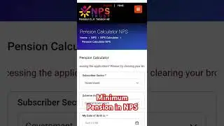 Minimum Pension to NPS Employees | #nps #nps_account