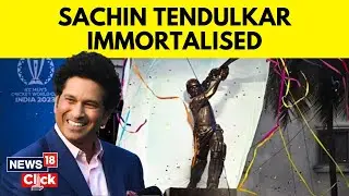 Sachin Tendulkar's Statue Inaugurated in Mumbai's Wankhede Stadium | Sachin Tendulkar | N18V
