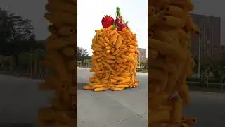 🌽🌽Corn and corn collide #UnzipAnimation #c4danimation #SpecialEffects