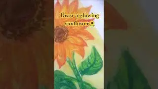 Glowing Sunflower 🌻 | Oil Pastel Drawing Tutorial #beginnerarttips