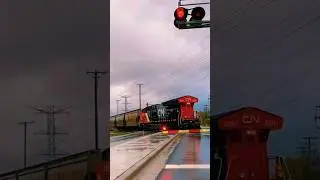 Canadian National DPU Rumbling Through Plainfield