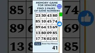 Improve Memory Today: Can You Match the Numbers? #braintraining
